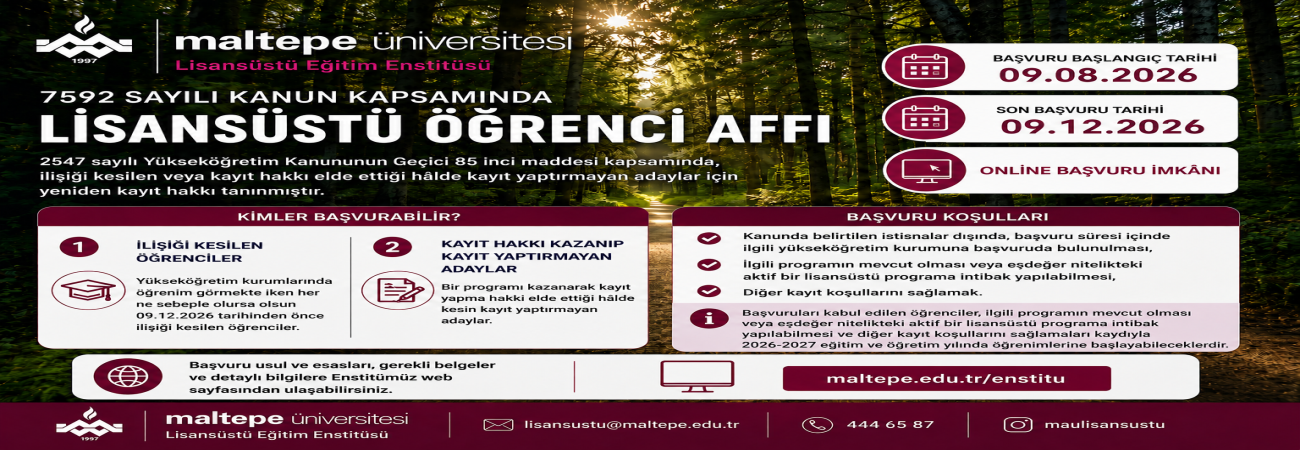 7592 Sayılı Kanun Kapsamında Lisansüstü Öğrenci Affı